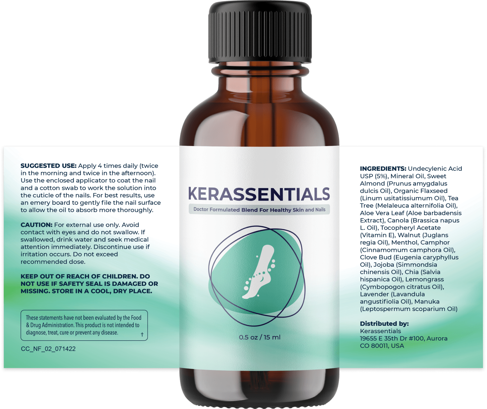 Kerassentials bottle with natural ingredients
